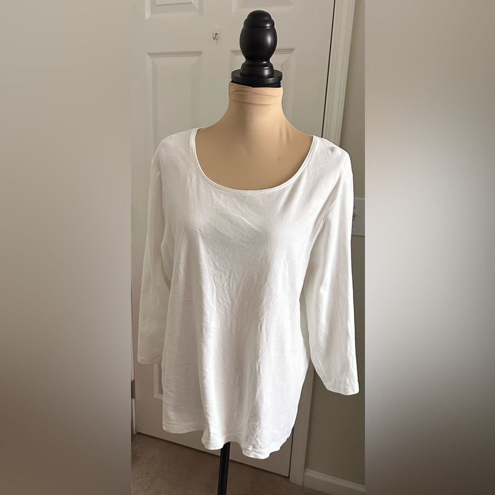 Karen Scott Classic White Women's Top